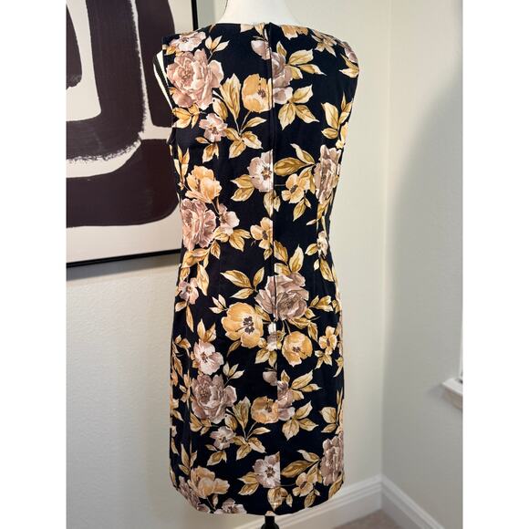 Faded Glory Floral Stretch Sheath Dress – Size 10 - Picture 3 of 8